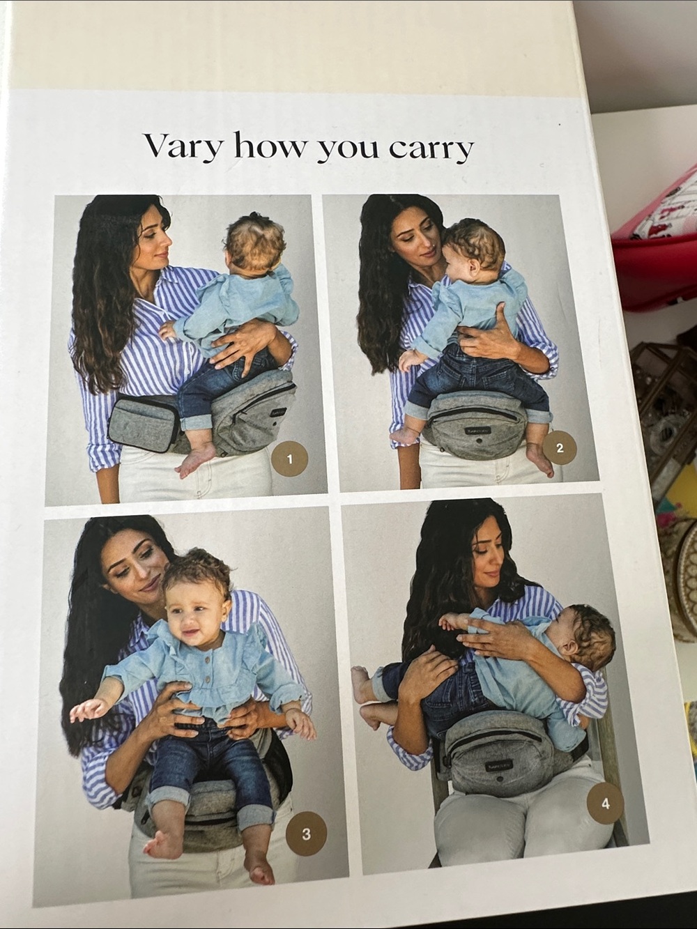 Tush Baby Grey Strapless Baby Hipseat - Picture 3 of 6